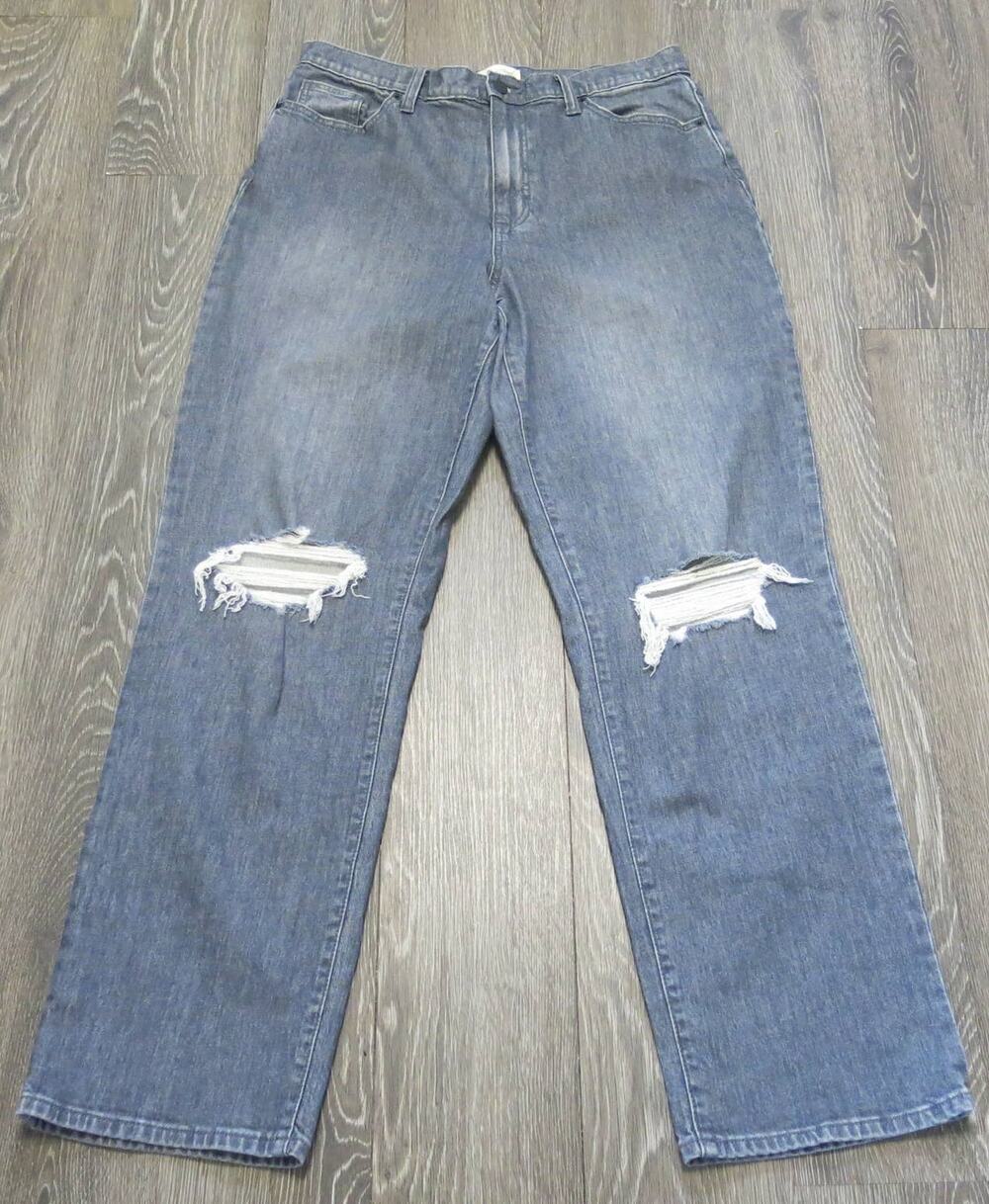 UNIVERSAL THREAD Jeans Vintage Straight Size 12/31R Women Distressed Gray